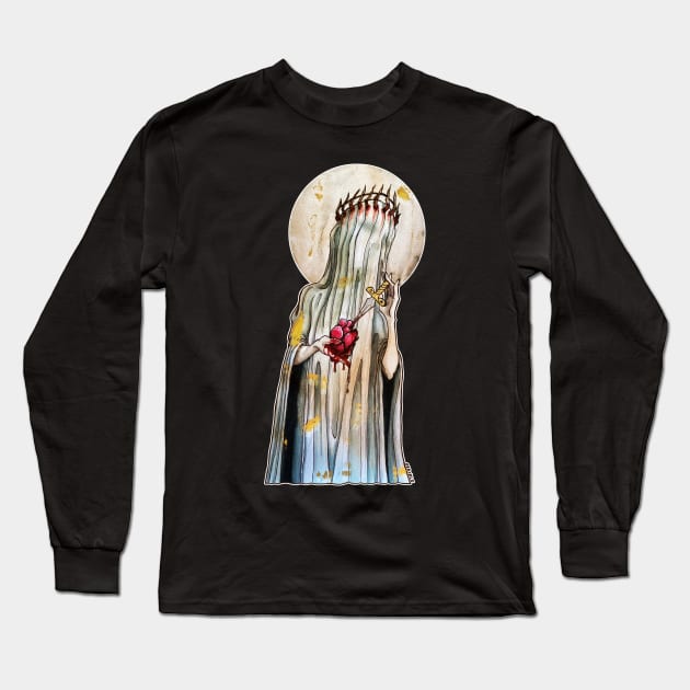 Ghostly Vision Long Sleeve T-Shirt by Jan Grackle